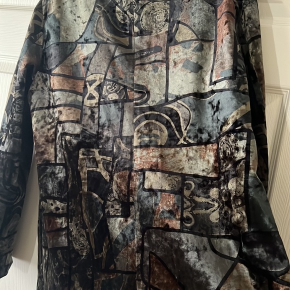 POL‎ Earth tones Velvet two button Blazer, Sz Medium - Picture 4 of 13